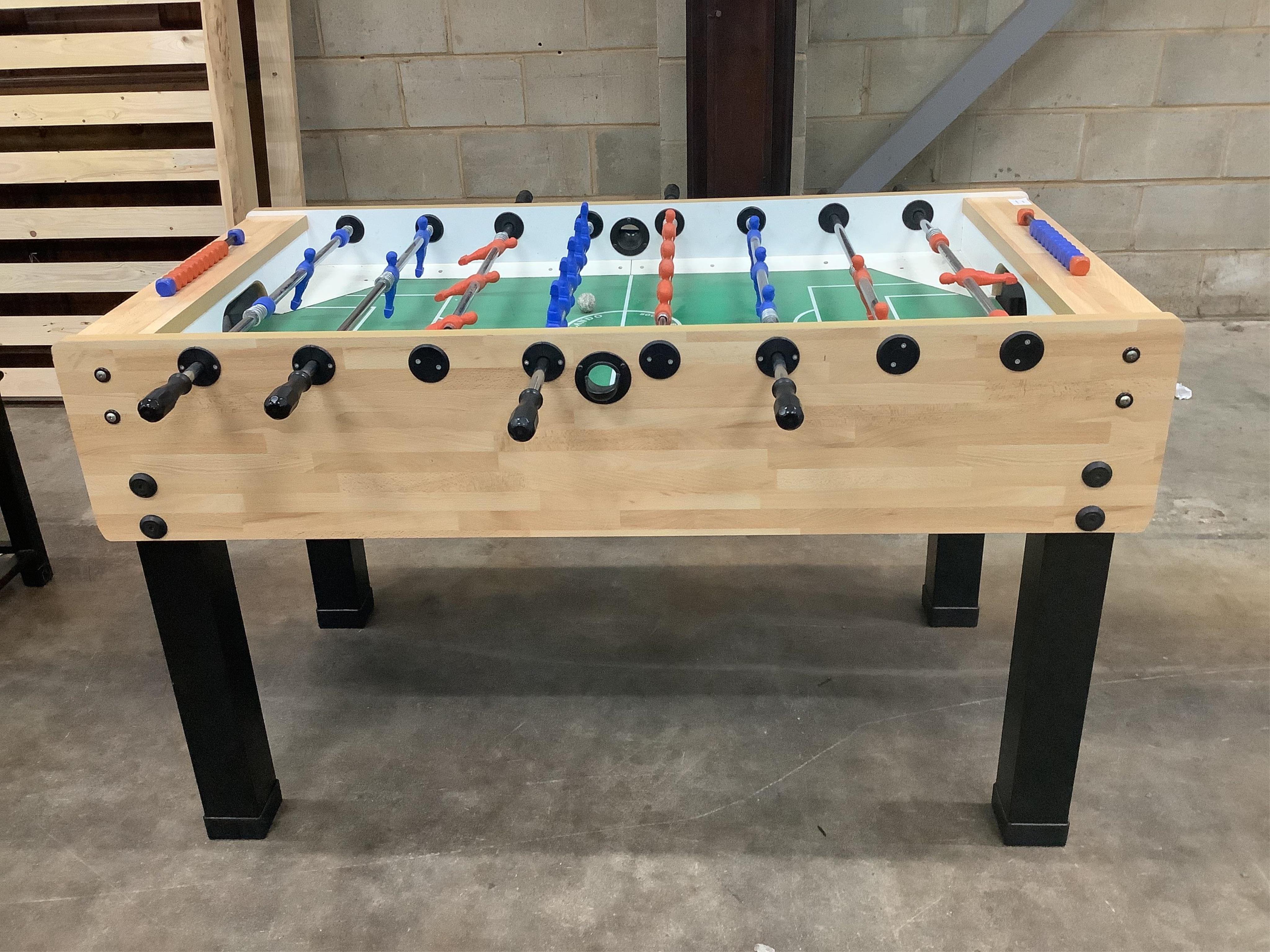 A Garlando table football, width 144cm, height 86cm. Condition - good